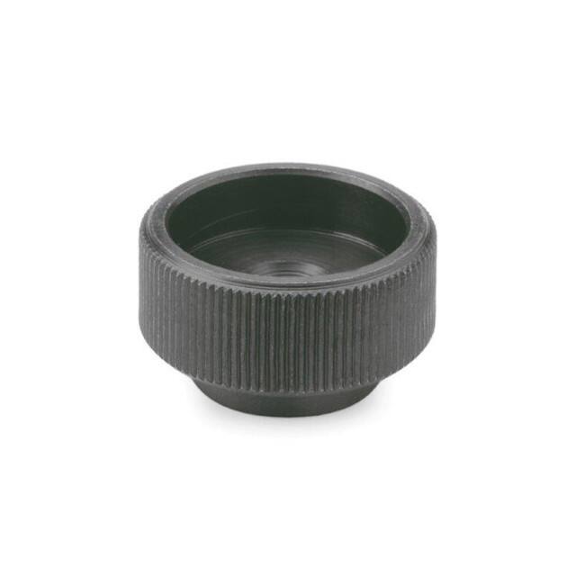 6MF45/B STEEL KNURLED NUT, THRU BORE