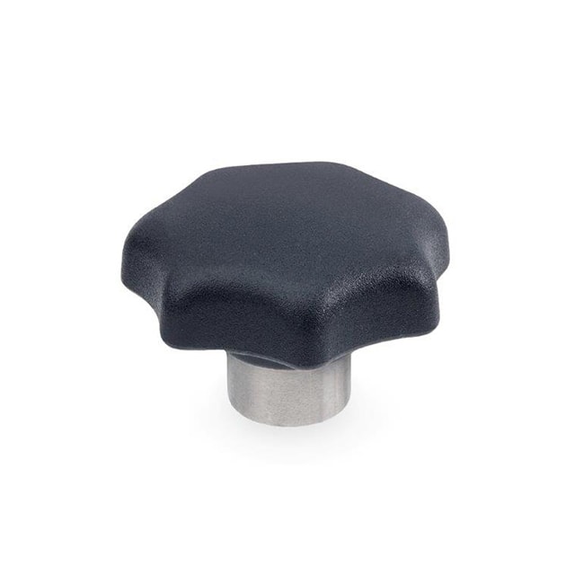 10NX37/E PLASTIC STAR KNOB, S.S. HUB
