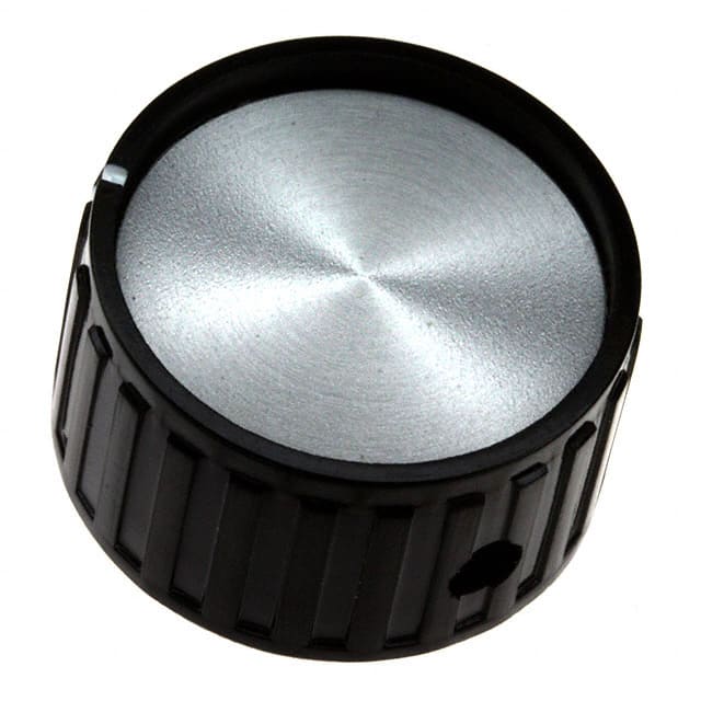 PKG100B1/4 KNOB RIBBED 0.250" PLASTIC