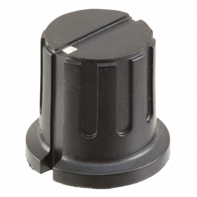 PKX50B1/4 KNOB RIBBED W/SKIRT 0.250" PLAST