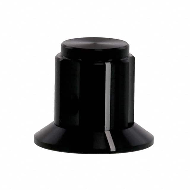 KS500B14 KNOB SMOOTH W/SKIRT 0.250" METAL