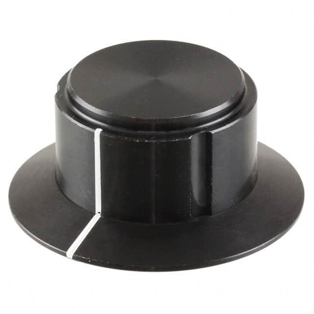 KS900B1/4 KNOB FLUTED W/SKIRT 0.250" METAL