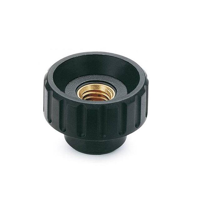 590-25-M8-D KNURLED NUTS, PLASTIC