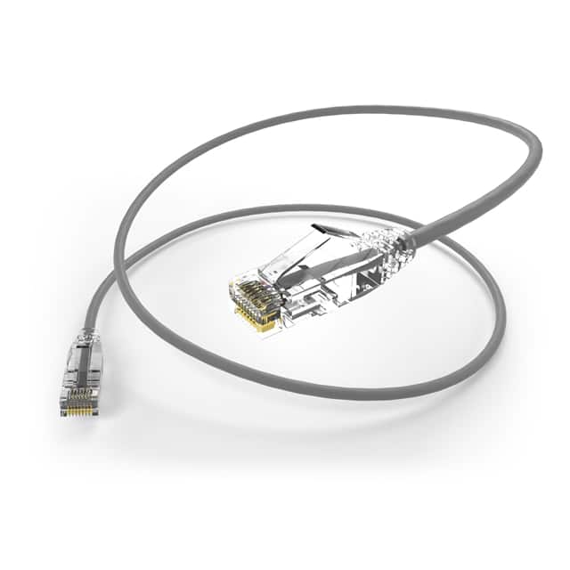 CS6A-03F-GRY CABLE MOD 8P8C PLUG TO PLUG 3'