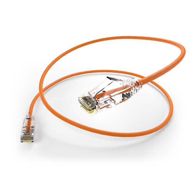 CS6A-01F-ORG CABLE MOD 8P8C PLUG TO PLUG 1'