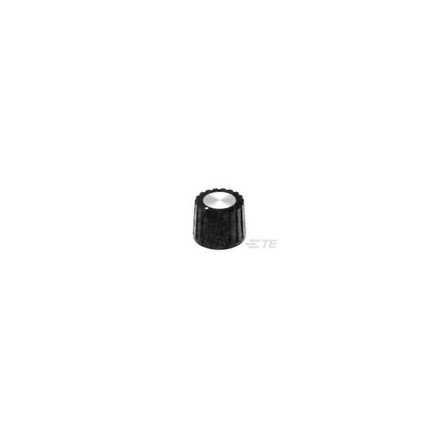 1437624-4 PK1100B1/8=KNOB PLASTIC BLK CO
