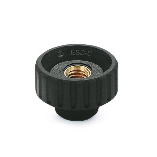 590-16-M5-D-ESD KNURLED NUTS, PLASTIC
