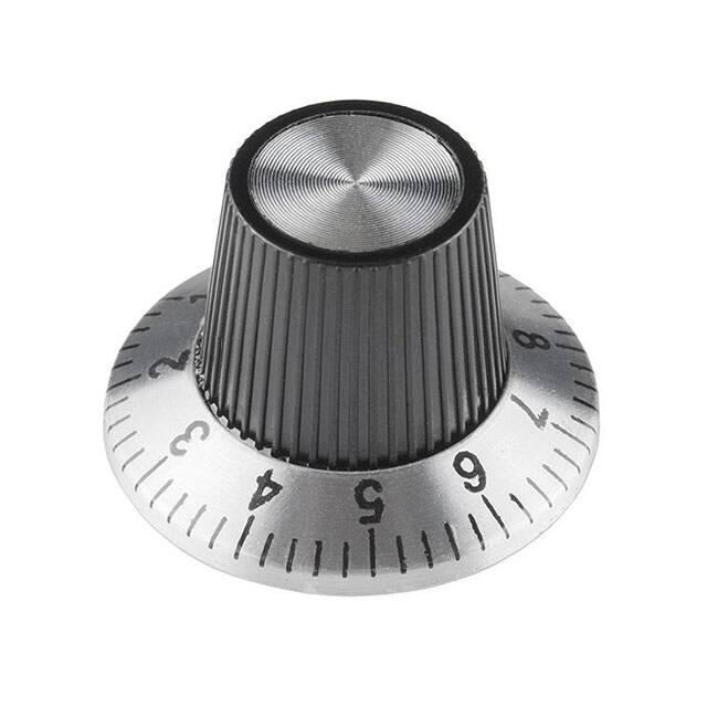 COM-11949 KNOB KNURLED W/SKRT 0.236" PLAST