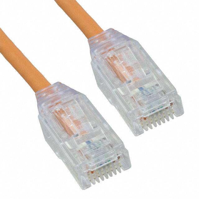 UTPSP7ORY CABLE MOD 8P8C PLUG TO PLUG 7'