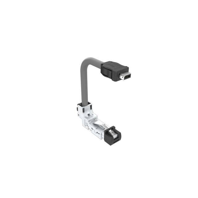 DRPC61A005A40 CABLE, CAT6A, INDUSTRIAL RJ45, 9