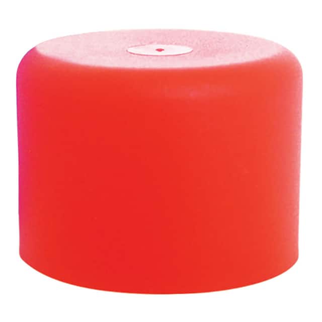 AR100A ROUND END CAPS - RED, INSIDE DIA