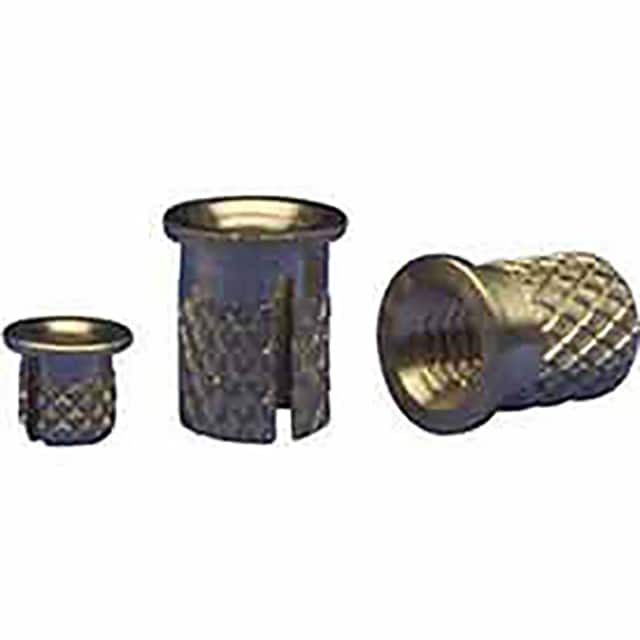 260-006-BR 6-32 FLANGED PRESS INSERT, BRASS