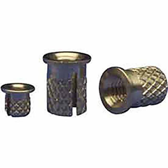 260-004-BR 4-40 FLANGED PRESS INSERT, BRASS
