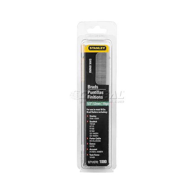 B983307 STANLEY BRAD NAILS 1/2", 1,000 P