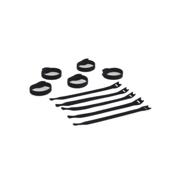 0300-1-002-00 HOOK&LOOP TIE BLK 8" 10 PACK