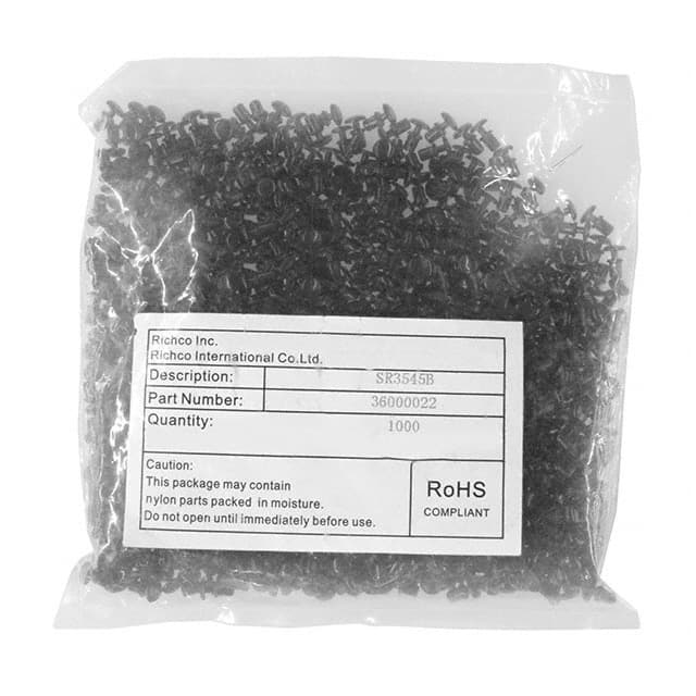 SR-3545B RIVET SNAP 0.177" NYLON BLACK