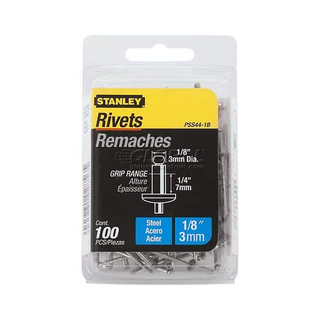 PSS44-1B STANLEY STEEL RIVETS 1/8X1/4", 1