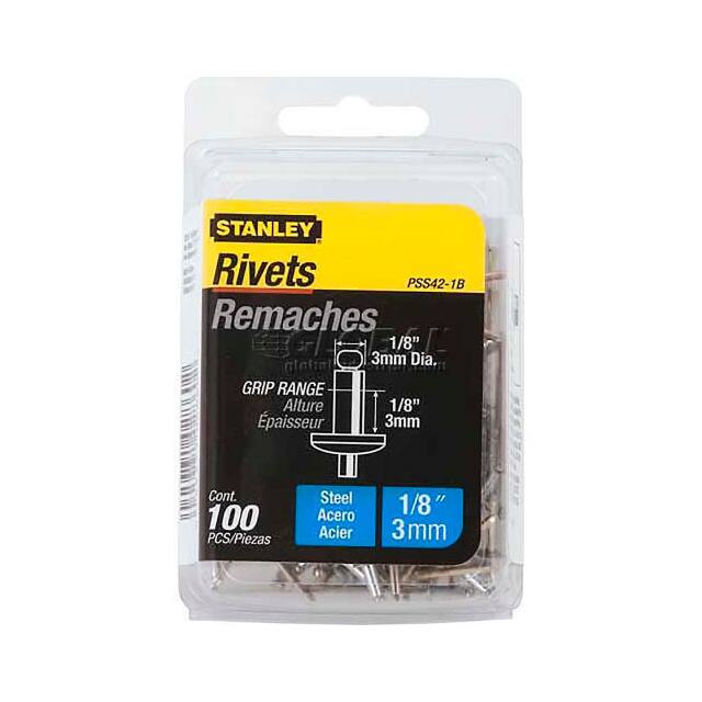 PSS42-1B STANLEY STEEL RIVETS 1/8X1/8", 1