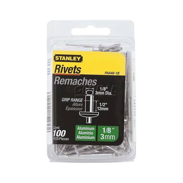 B983544 STANLEY ALUMINUM RIVETS 1/8X1/2"