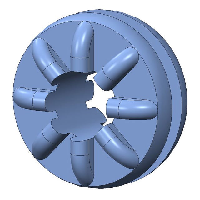 G-401-1 SCREW GROMMET THERMOPLASTIC BLUE
