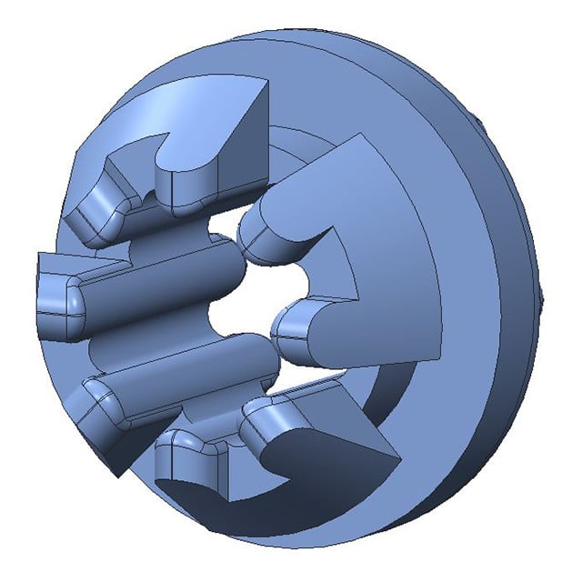 P-410-1 SCREW GROMMET THERMOPLASTIC BLUE