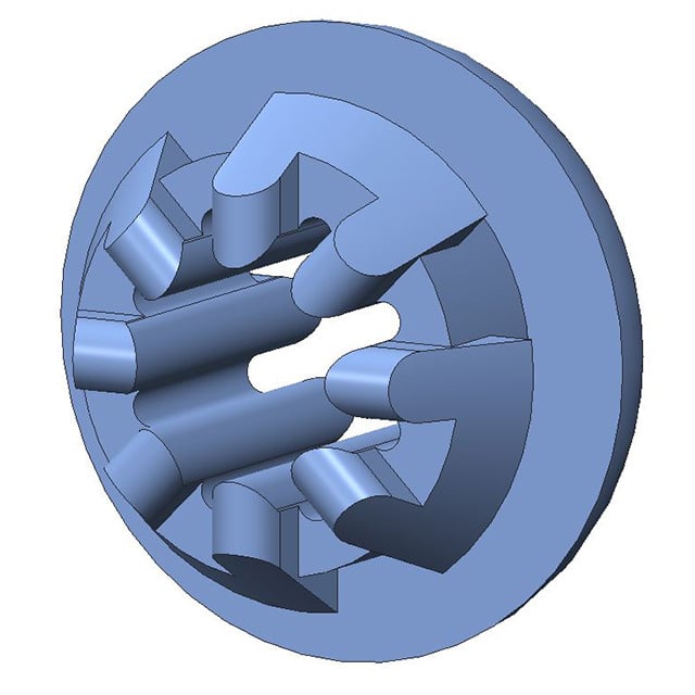 P-411-C8002 SCREW GROMMET THERMOPLASTIC BLUE