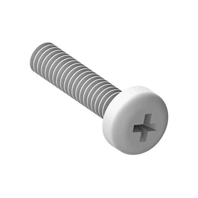 011032PW100 PAN SLOTTED SCREW, NATURAL, NYLO