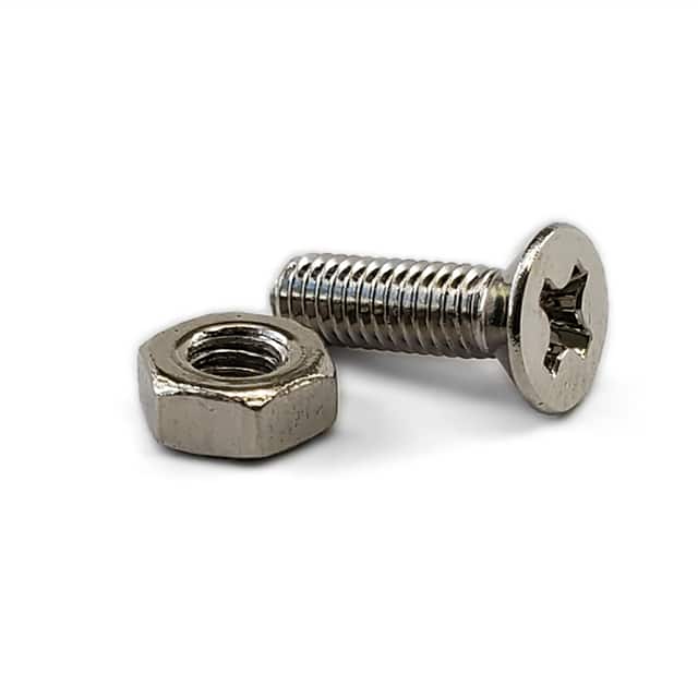 IO-M3X10/M3HN-50 BOLT, M3 W/M3 HEX NUT NI 50PK