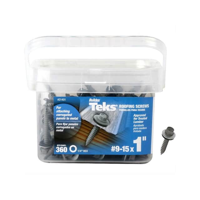 21401 ROOFING SCREW, #9-15X1, HEX WASH