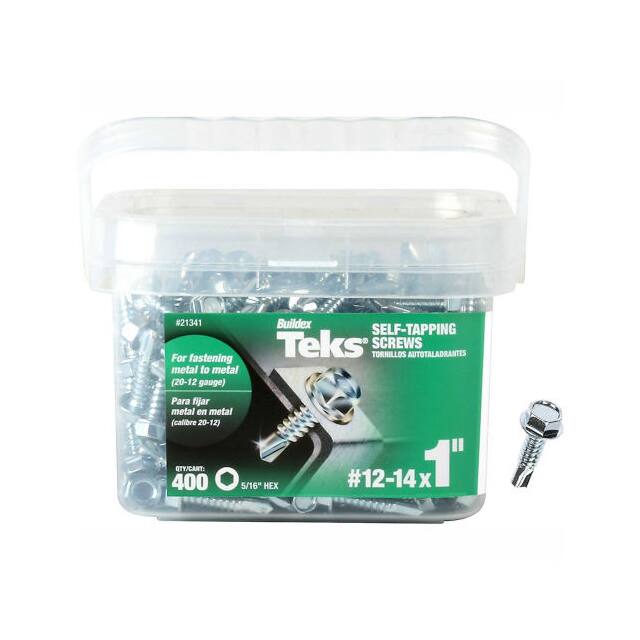 21341 DRILL POINT SCREW, #12-14X1, HEX
