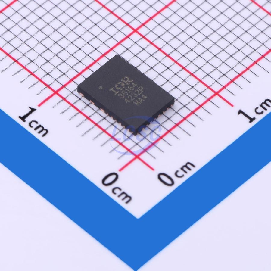 IR38164MTRPBF The Infineon IR38164MTRPBF is a DC-DC switching regulator. It features RoHS3 compliance and MSL 1 Unlimited rating.