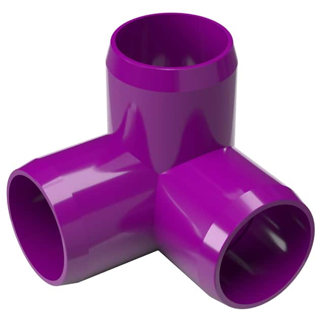 050-3W-P 1/2" 3-WAY PVC FITTING, PURPLE