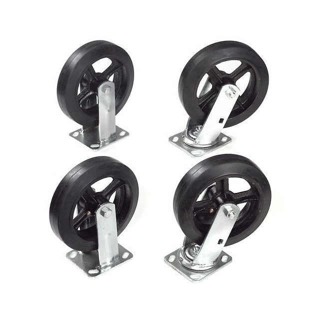 820WAS-KIT MOLD-ON RUBBER CASTER KIT 2 SWIV