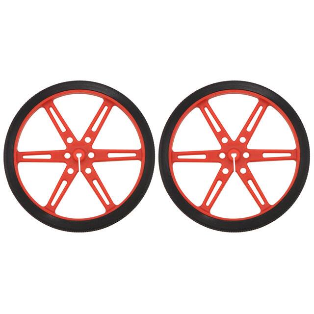 1431 WHEEL 80X10MM PAIR - RED