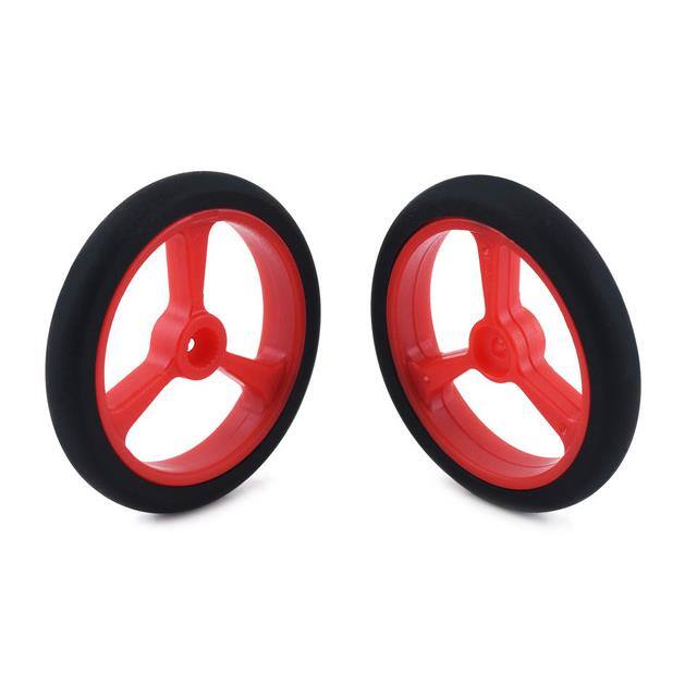 4906 SERVO WHEEL 40X7MM PAIR RED