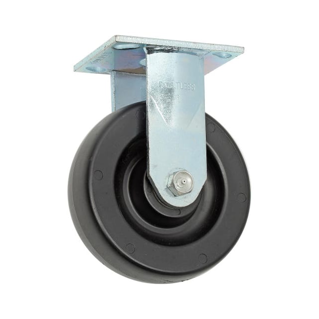 3461-6 RIGID PLATE CASTER, 6" POLYOLEFI