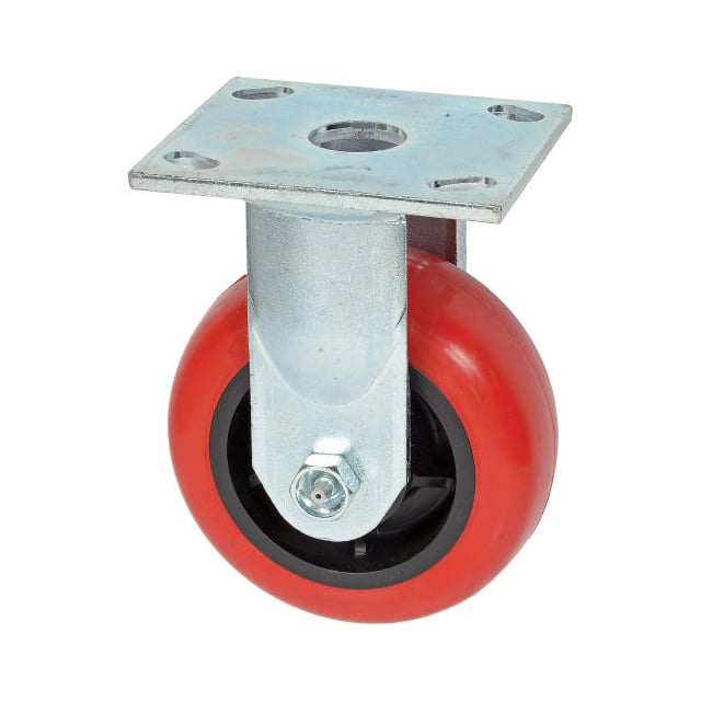 3498-5 RIGID PLATE CASTER, 5" POLYURETH