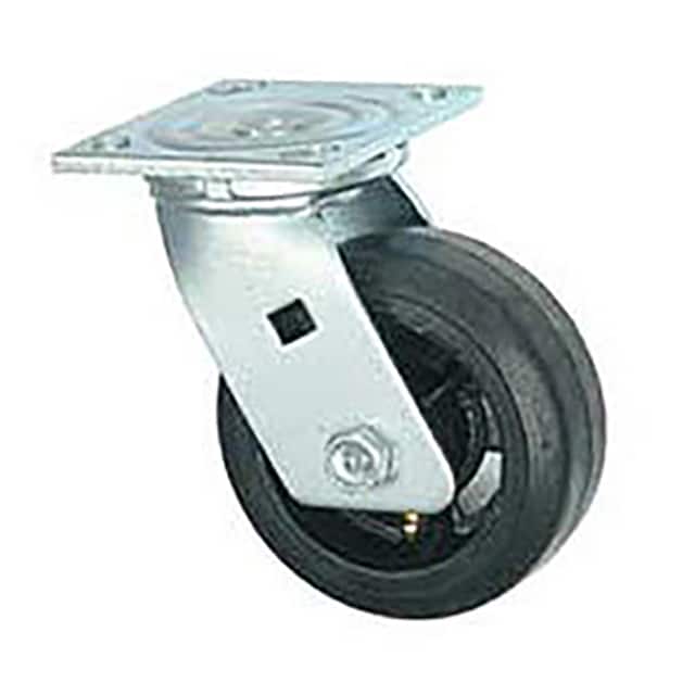 1418-5 SWIVEL PLATE CASTER, 5" MOLD-ON