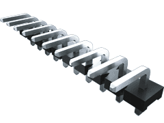 FWS-03-02-T-S-RA Samtec FWS-03-02-T-S-RA is a 3-position, single-row, right-angle header with 5.08mm pitch. It features tin-plated phosphor bronze contacts and is rated for 11.4A per contact and 500VAC.