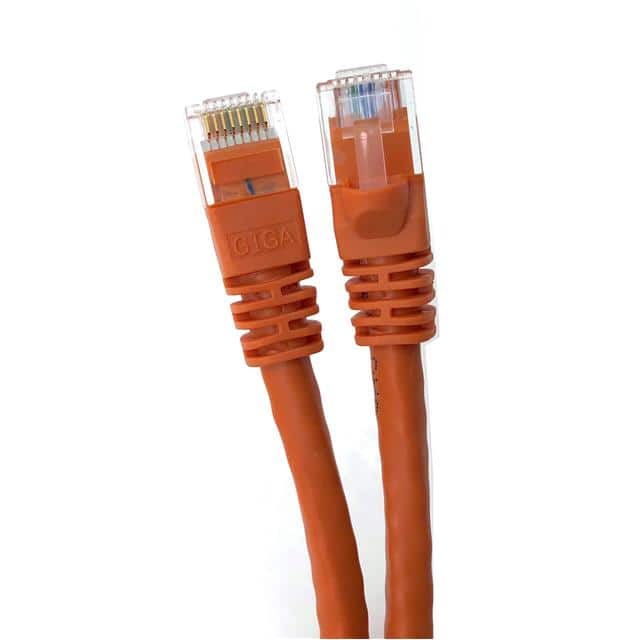 E09-001O Cable CAT6A Mold Orange 8P8C  1'