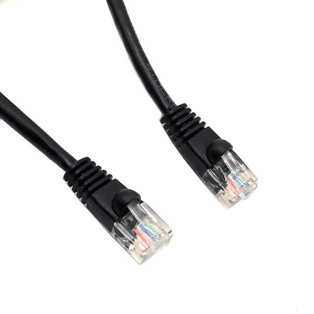284-003BK-RH CAT5E SNAG FREE MOLD BLACK 3FT