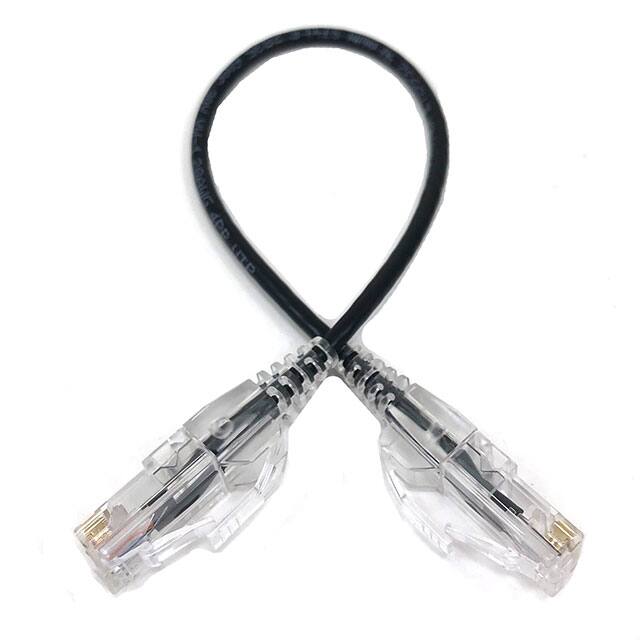 E08-001B-SLIM 1' CAT 6 28AWG RJ45 8P8C UTP