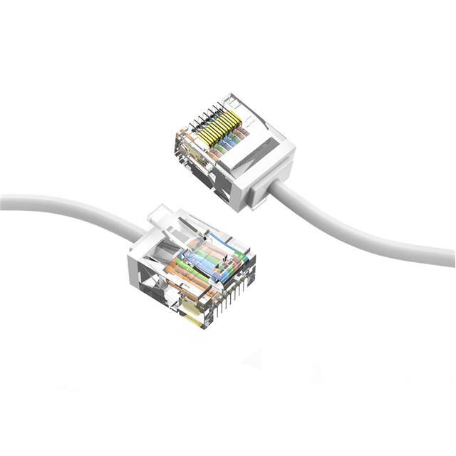CM-100292WTBSTK 2Ft Cat6A UTP Super-Slim Etherne