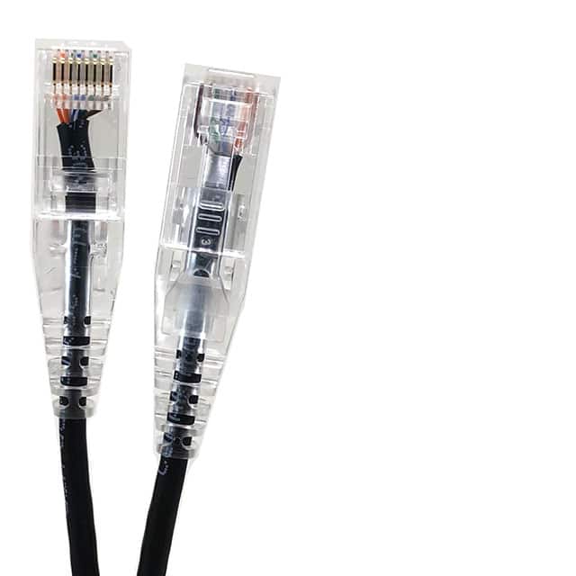 E08-003B-SLIM 3' Slim CAT6 28AWG UTP Black