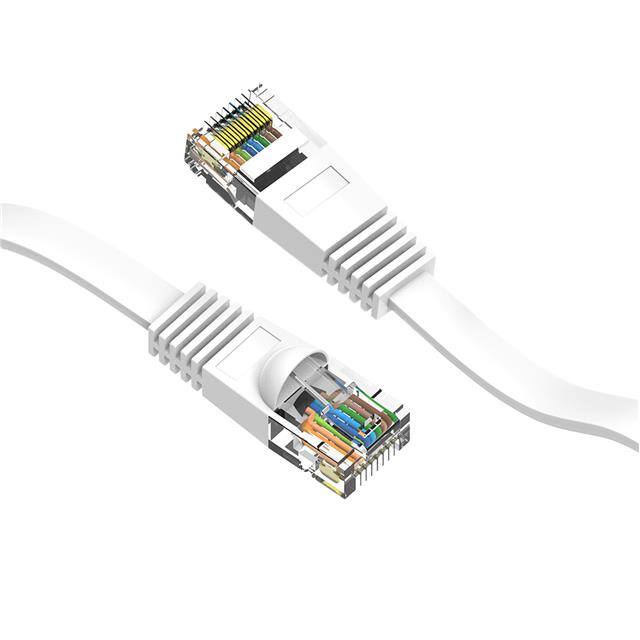 CM-100738WTBSTK 6Ft Cat6 Flat Ethernet Network C