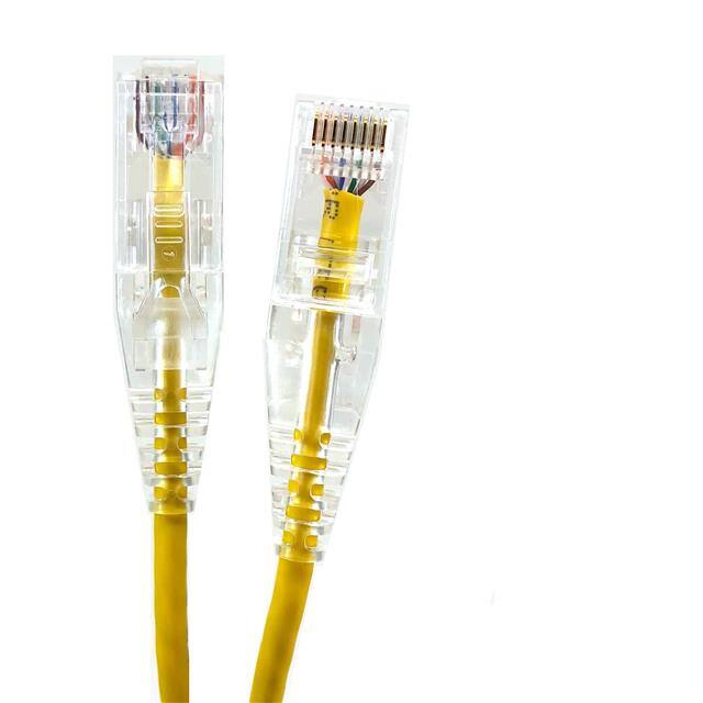 E08-003Y-SLIM 3' Slim CAT6 28AWG UTP Yellow