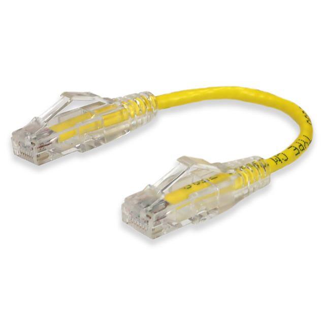 C-0-5FSLCAT6-YW 6in RJ-45 (Male) to RJ-45 (Male)