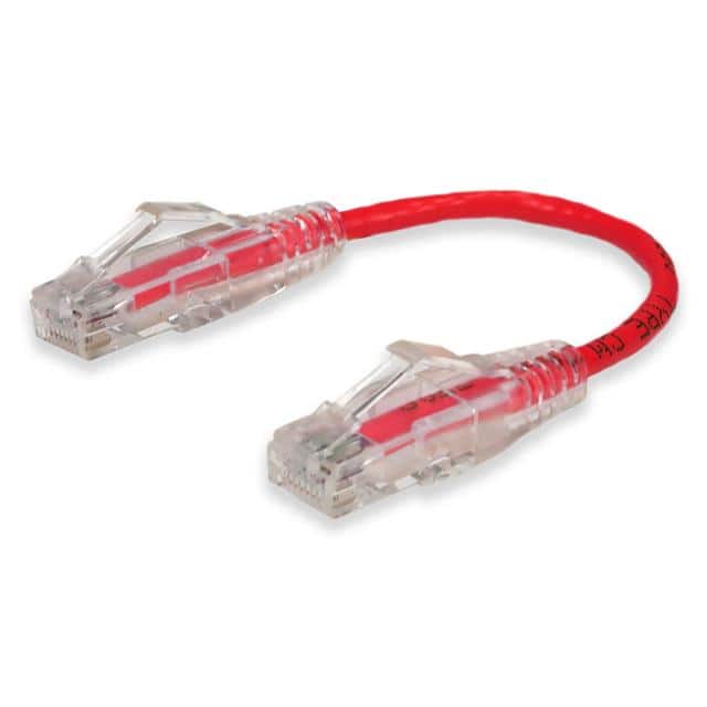 C-0-5FSLCAT6-RD 6in RJ-45 (Male) to RJ-45 (Male)