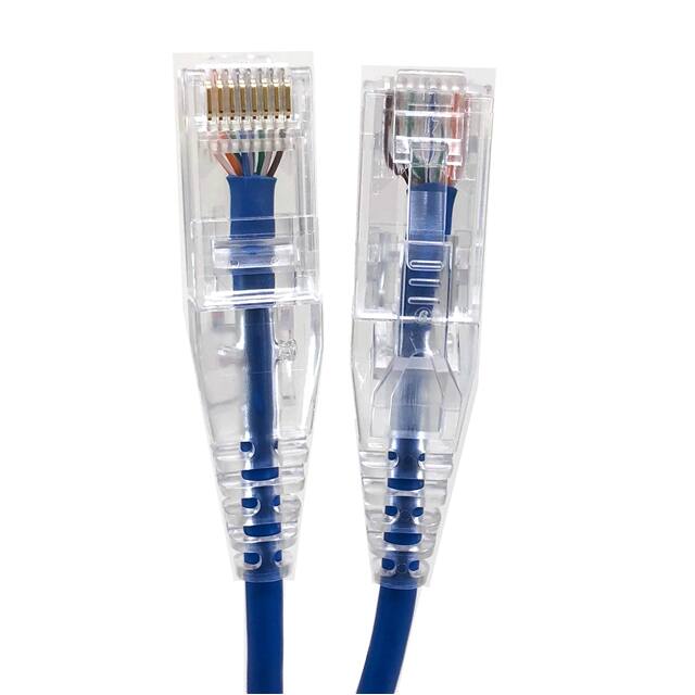 E09-003BL-SLIM 3' CAT 6A Slim 28AWG Patch Cable