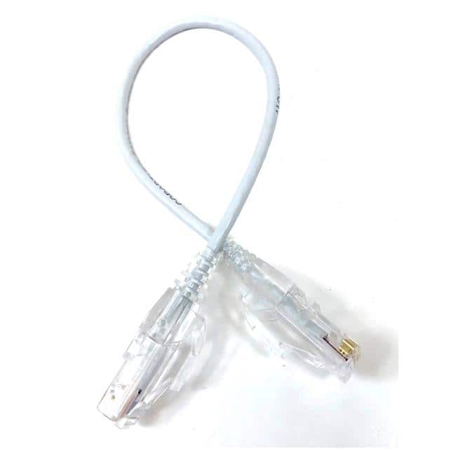 E09-003W-SLIM 3' CAT 6A Slim 28AWG White Cable